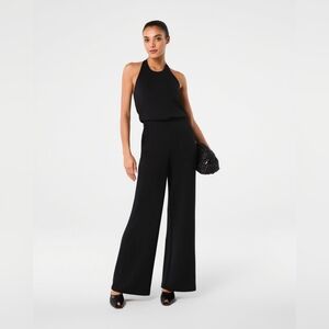 Spanx Womens AirEssentials Halter Jumpsuit sz L, Black